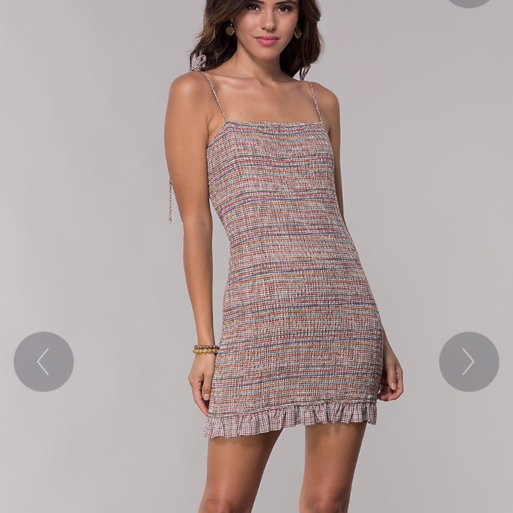 Smocked mini dress